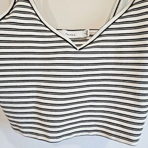 Talula Black and White Striped Camisole